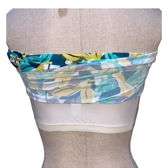 New Directions Size S Womens Tankini Swimwear Top With Multicolor Leaf Print & S - Picture 7 of 11